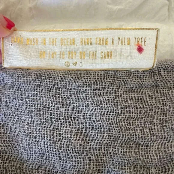 Jen’s Pirate Booty gray gauze drop waist mini dress - Picture 4 of 10